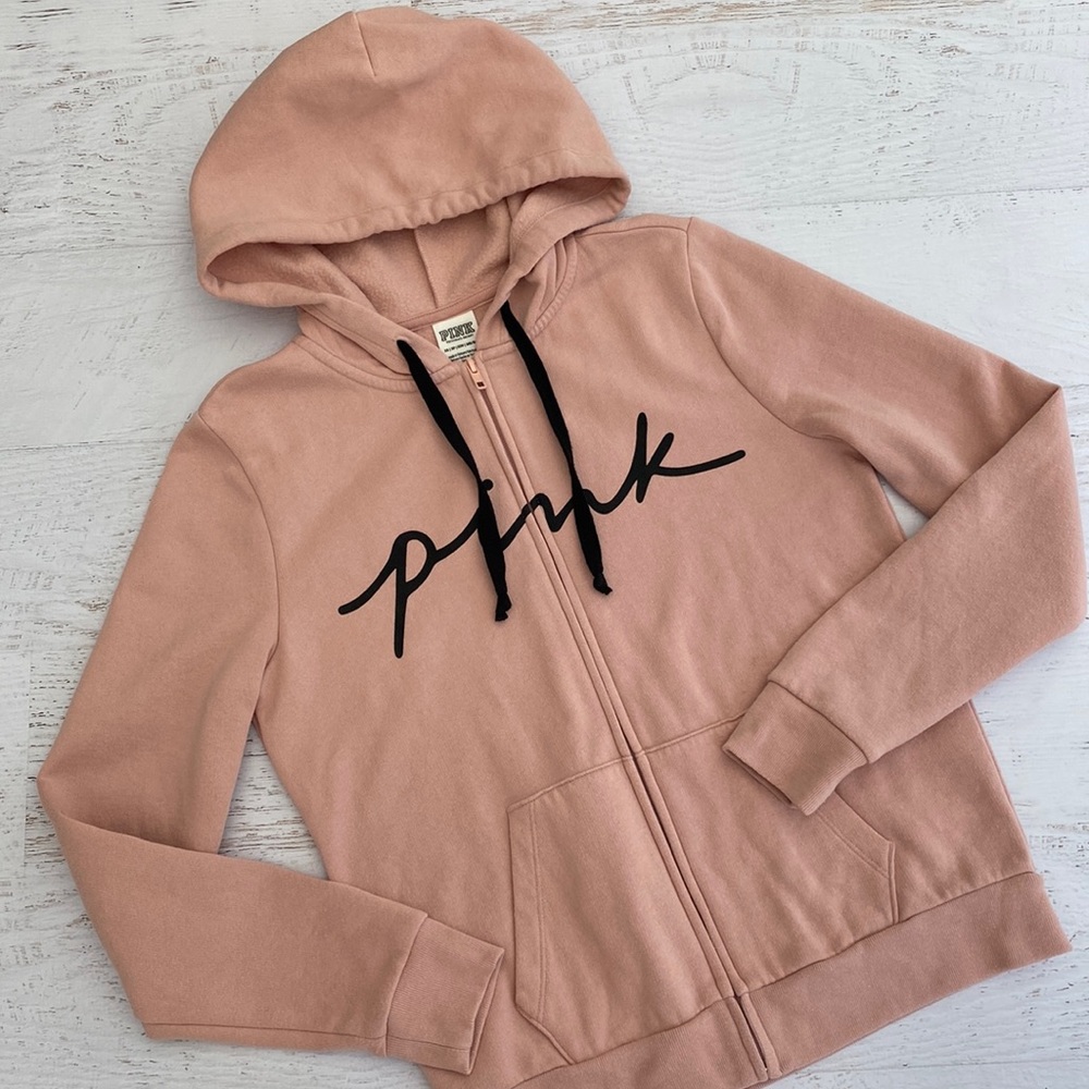 PINK Zip Up Hoodie Jacket Size XS